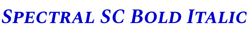 Spectral SC Bold Italic 字体